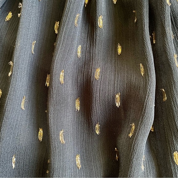 Taylor NWT Black & Gold Foil Dot Dress Size 2 - Picture 8 of 10